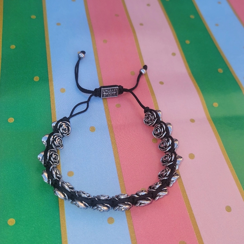 Rose & Macrame Bracelet